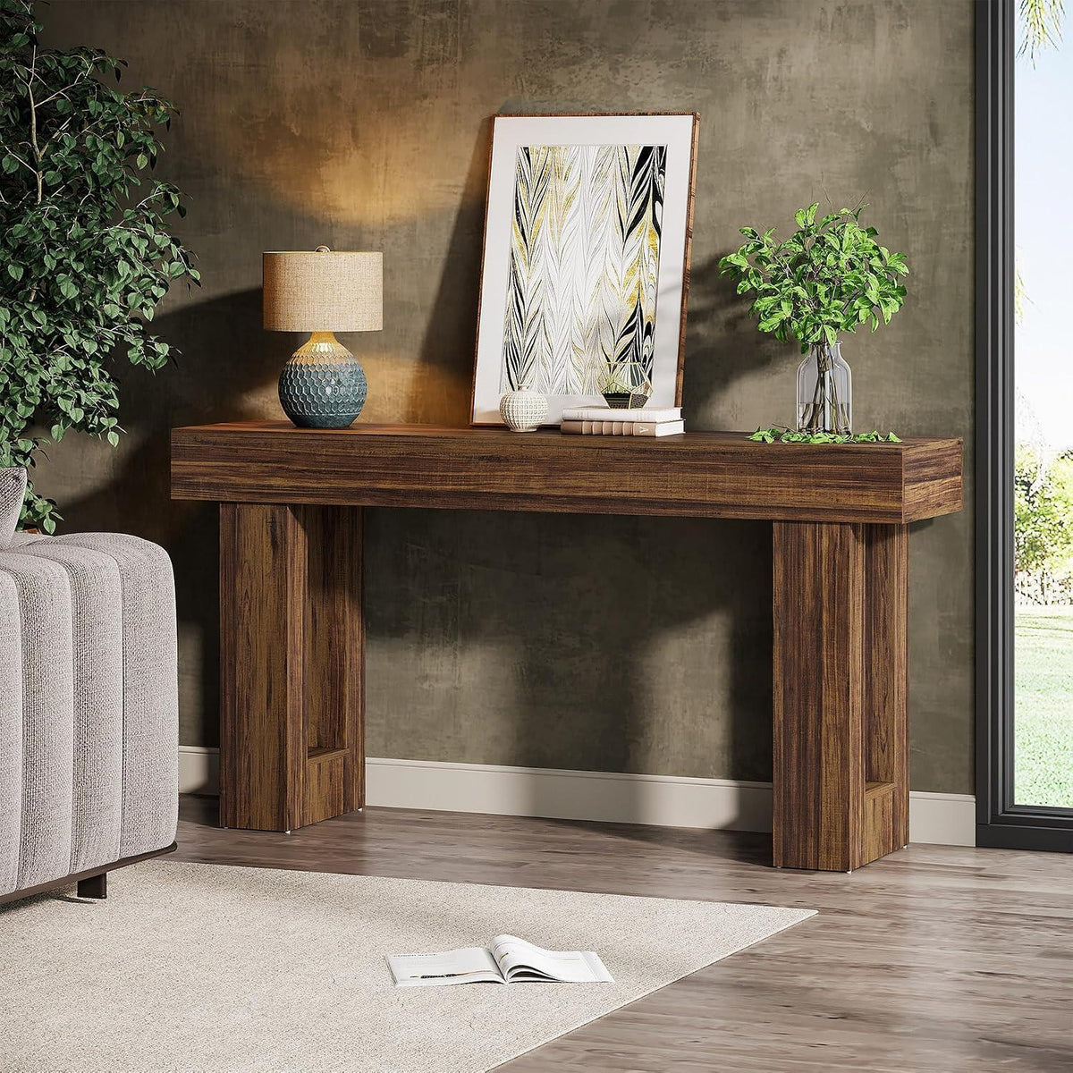 160 cm Konsolentisch Landhausstil – Rustikaler Sofatisch für Wohnzimmer