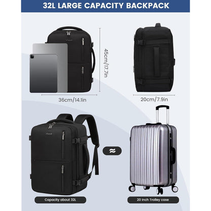 Handgepäck Rucksack Reiserucksack 45x36x20 USB Laptopfach