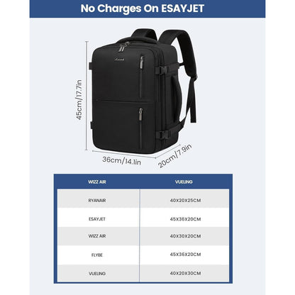 Handgepäck Rucksack Reiserucksack 45x36x20 USB Laptopfach