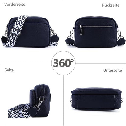 Damen Echtes Leder Umhängetasche Crossbody Bag Schultertasche