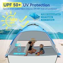 Strandmuschel UV Schutz UPF 50+ für 3-4 Personen Strandzelt