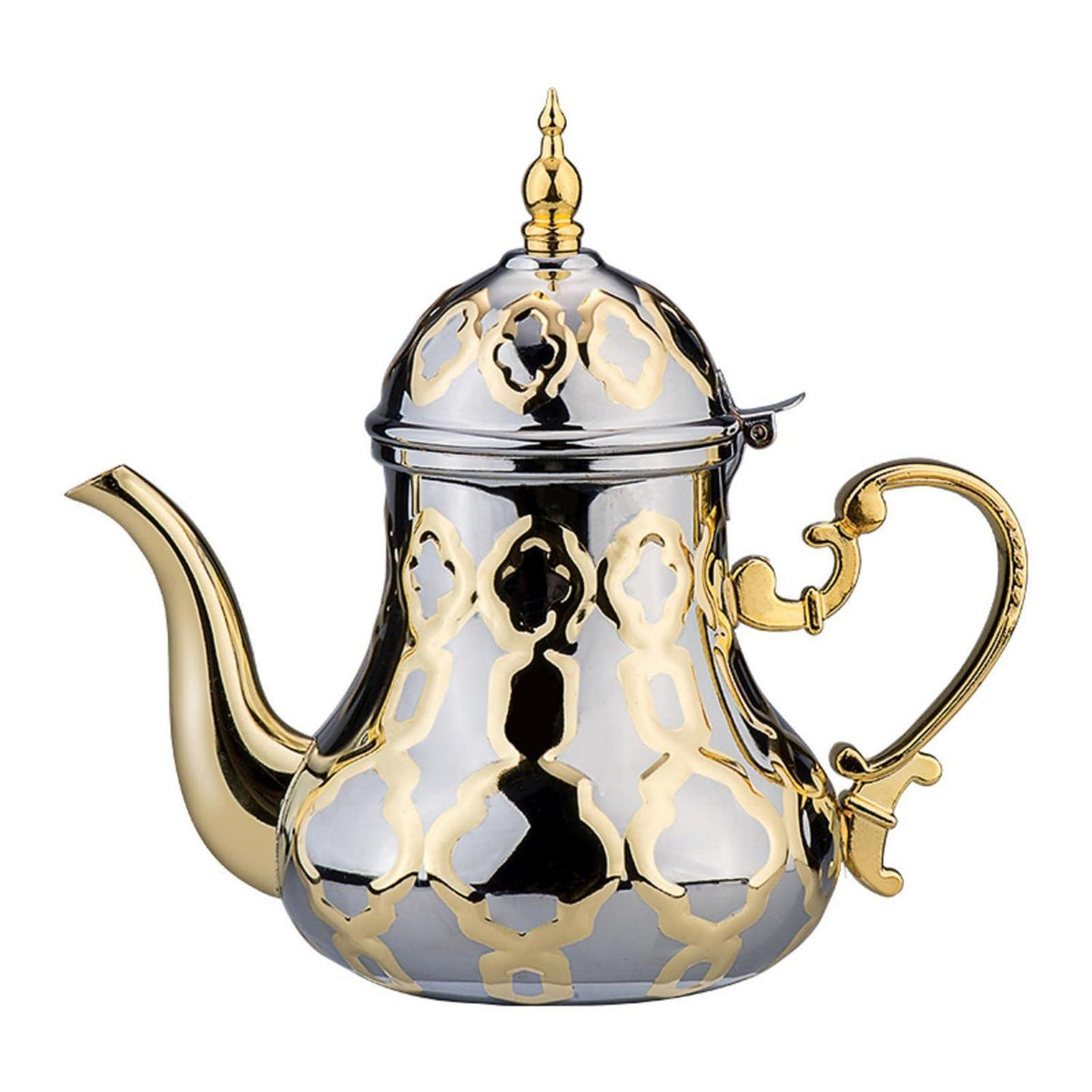 Marokkanische Teekanne Edelstahl 1,2L Arabischer Stil