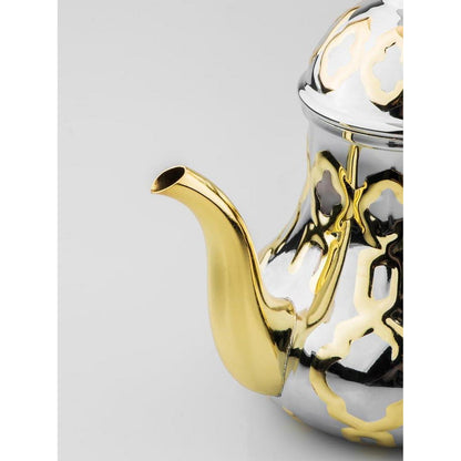 Marokkanische Teekanne Edelstahl 1,2L Arabischer Stil