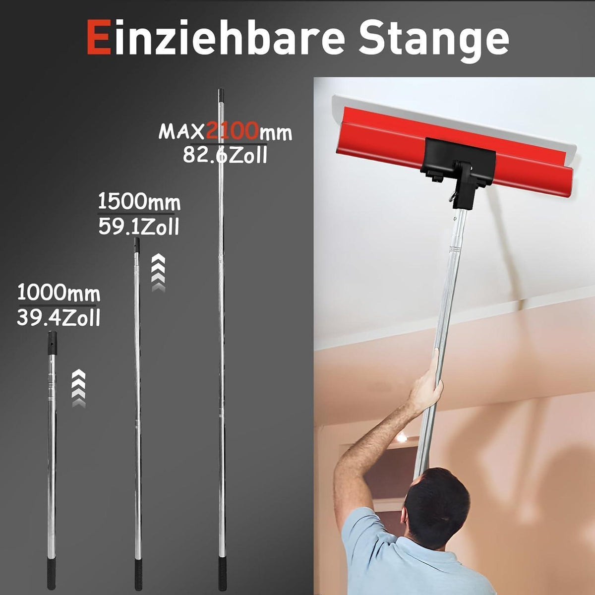 VKE Flächenspachtel Set Profi mit Teleskopstange & Zubehör