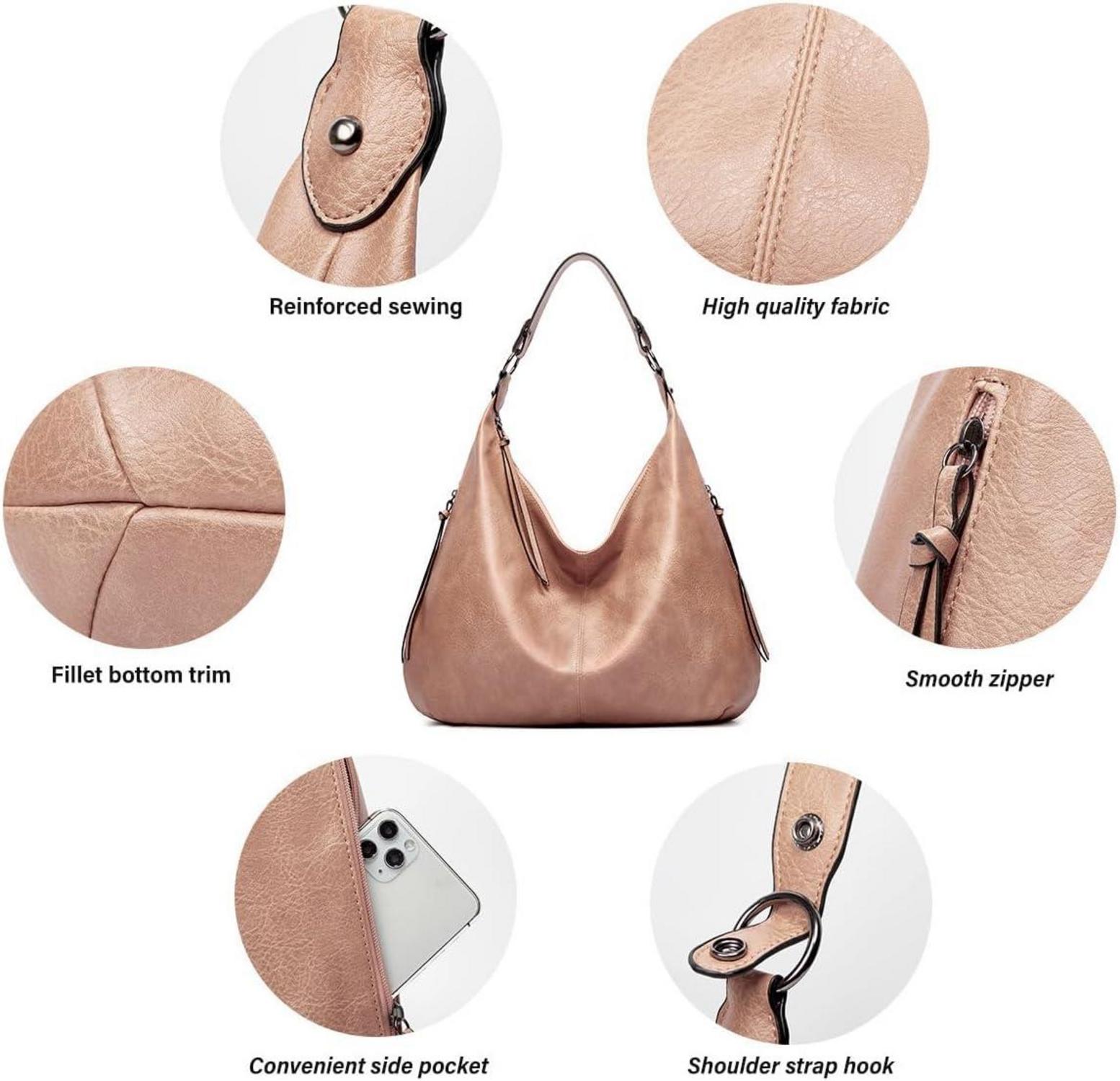 Handtasche Damen Leder Set Geldbörse Shopper Hobo Umhängetasche