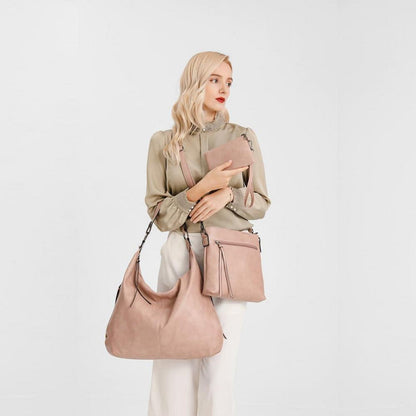 Pahajim Damen Leder Handtaschen Set mit Geldbörse und Shopper