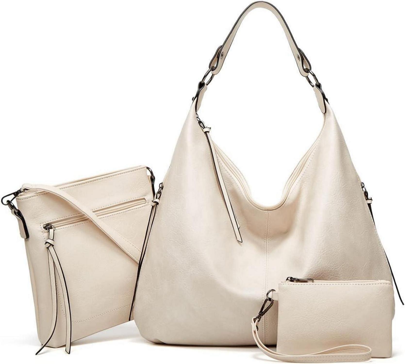 Handtasche Damen Leder Set Geldbörse Shopper Hobo Umhängetasche