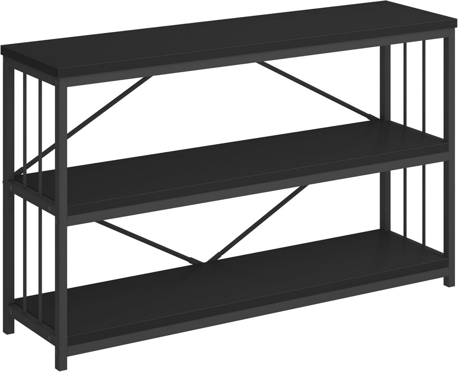 Konsolentisch Flurtisch Bücherregal Industrie-Design 140x34x74cm