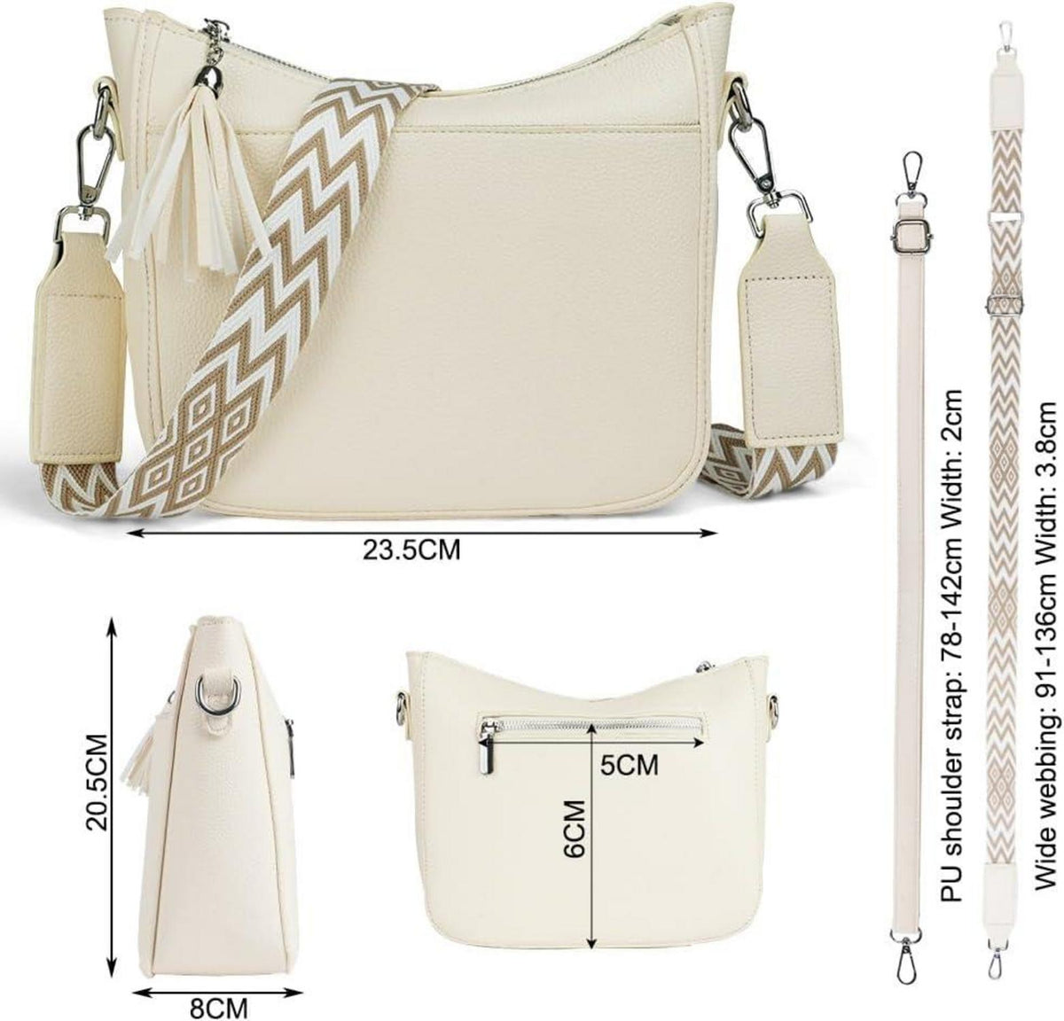 URAQT Umhängetasche Damen Kleine Handtasche Crossbody Bag