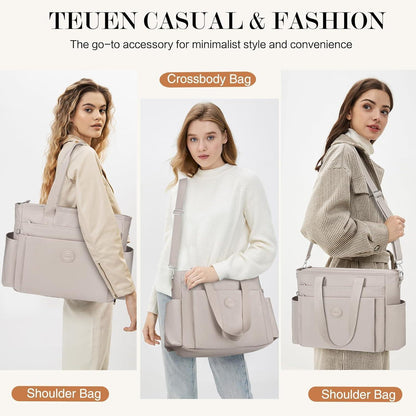 TEUEN Leichte Nylon Handtasche Damen Groß 23L - Crossbody