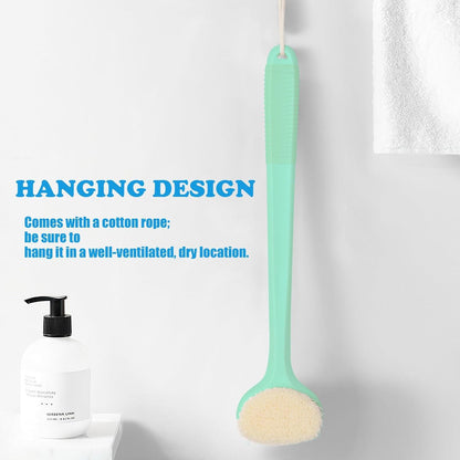 Rückenbürste Dusche 43cm Anti-Rutsch-Griff Körperbürste Nass Trocken Mann Frau