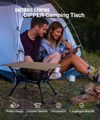 Faltbarer Campingtisch Klapptisch mit Tragetasche 60 x 40 x 37 cm