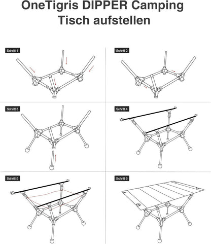 Faltbarer Campingtisch Klapptisch Tragetasche Ultraleicht 60x40x37cm