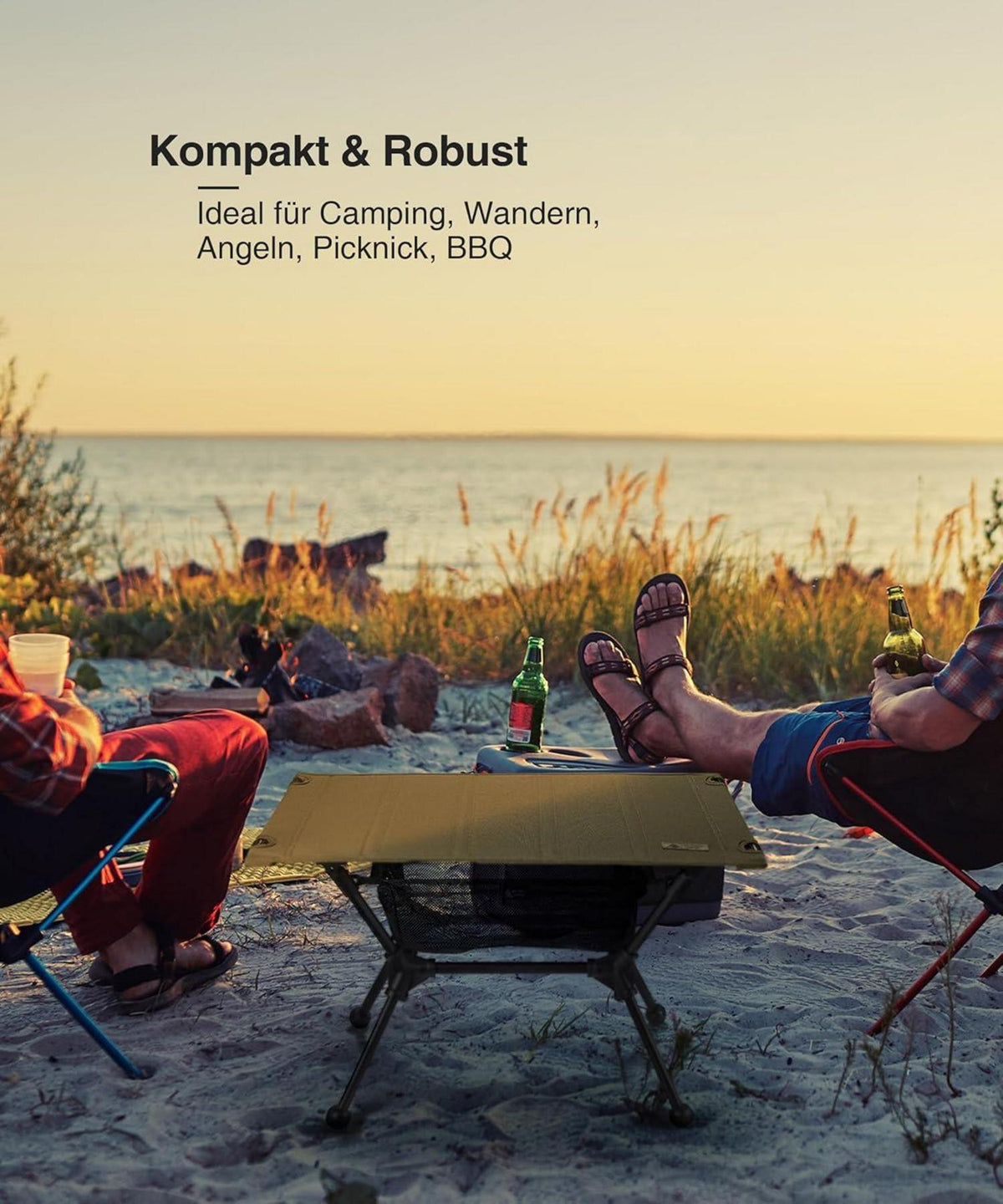 Faltbarer Campingtisch mit Tragetasche, kleiner Klapptisch für