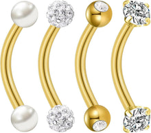 Bauchnabelpiercing Gold Silver Chirurgenstahl Edelstahl Perle CZ