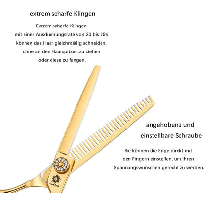 Professionelle Haarschneideschere 440C Edelstahl – Ergonomisch & Handgefertigt