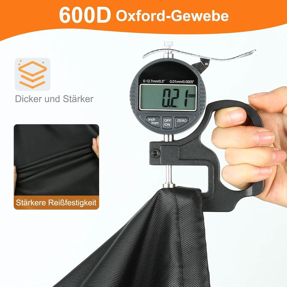 Wetterfeste Grillabdeckung 160x70x125 cm aus 600D Oxford-Stoff