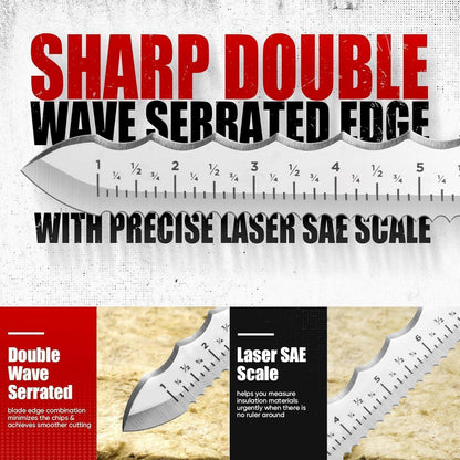 Dämmstoffmesser 20cm Edelstahl mit Laserskala