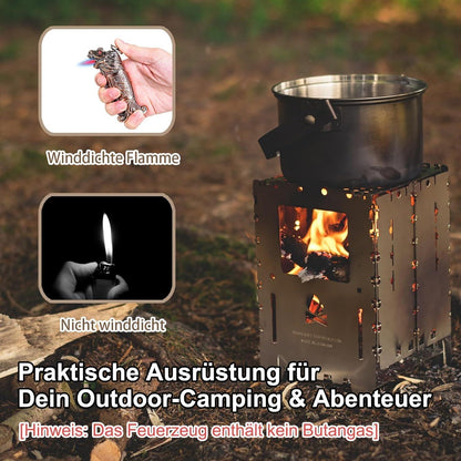 Winddichtes Drache-GasFeuerzeug mit Lichtbogen, Größe 2