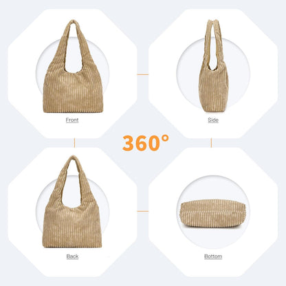 Große Damen Handtasche Plüsch Schultertasche Lila 30,5x26x9cm
