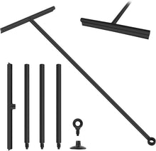 Duschabzieher Silikon Schwarz Verstellbar Saugnapf 24-89cm