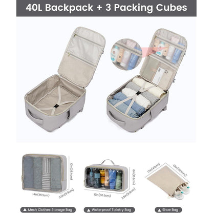 Damen Reiserucksack Handgepäck 40L wasserdicht Laptop