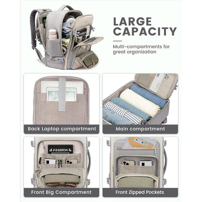 Damen Reiserucksack Handgepäck 40L wasserdicht Laptop