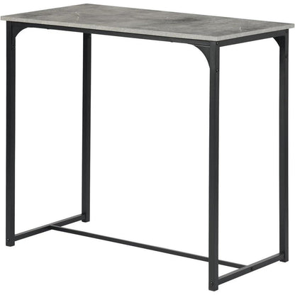 Bartisch Set mit 4 Barhockern – Industriestil Grau