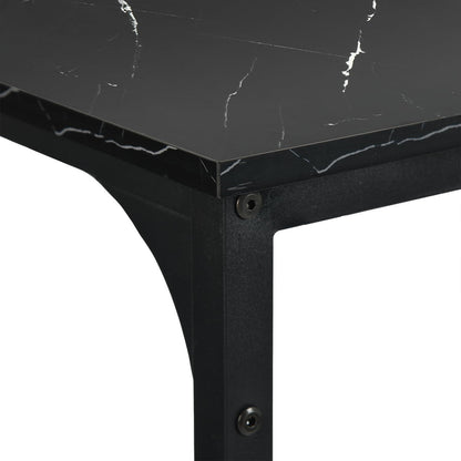 Bartisch Set mit 4 Barhockern – Industriestil Schwarz