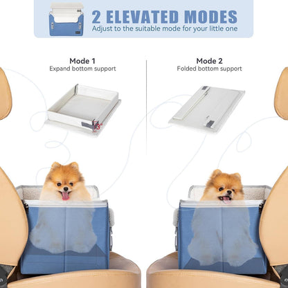 Hunde-Sitzerhöhung Blau (S) – Sicher & Komfortabel für kleine Hunde
