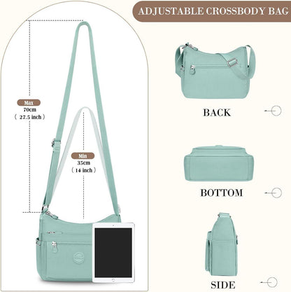 Umhängetasche Damen Mittelgroß Wasserdicht Nylon Crossbody Messenger
