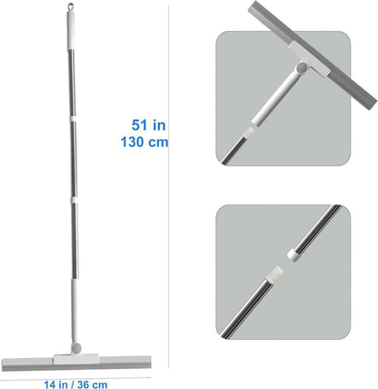 Wasserschieber Bodenabzieher Dusche mit Silikonkopf 132cm Stiel