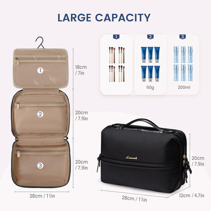 Kulturtasche Damen Aufhängbar Groß Wasserdicht Beauty Case