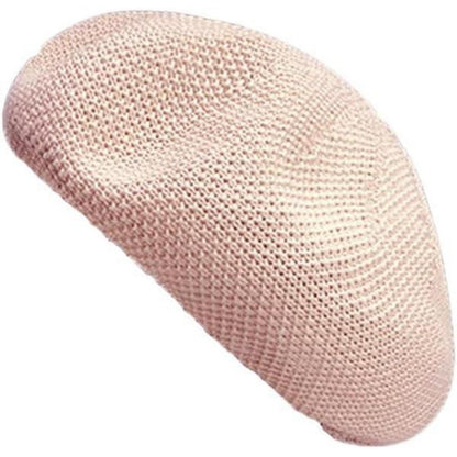 Damen Baskenmütze Sommer - Leichte Baumwoll Beanie Mütze