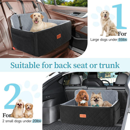 Hundeautositz für mittelgroße Hunde – Abnehmbar & Waschbar