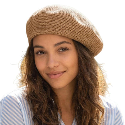 Damen Sommer Baskenmütze – Atmungsaktiv & Leicht Khaki