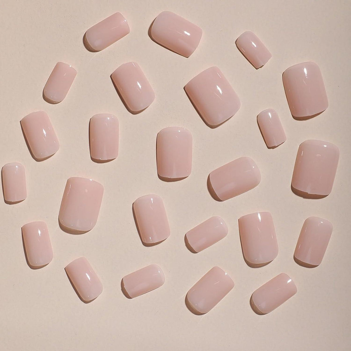 24 Stück French Press on Nägel Nude Rosa - Künstliche Nägel mit