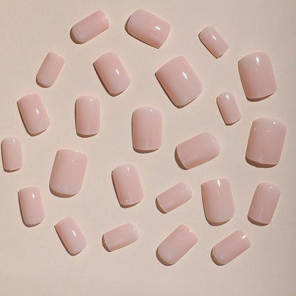 24 Stück French Press on Nägel Nude Rosa - Künstliche Nägel mit