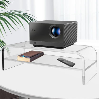 2-Ebenen Monitorständer aus Acryl mit Stauraum