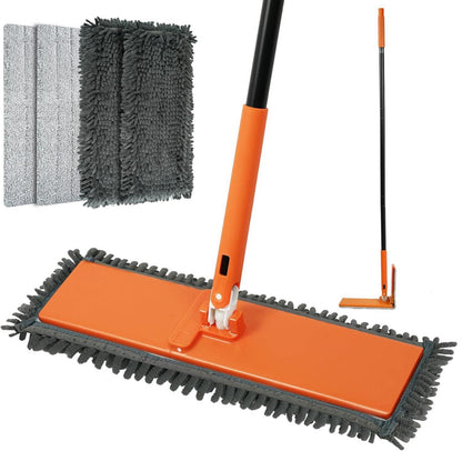 Bodenwischer Wischmopp 90° klappbarer Panel Chenille Mikrofaser Pads