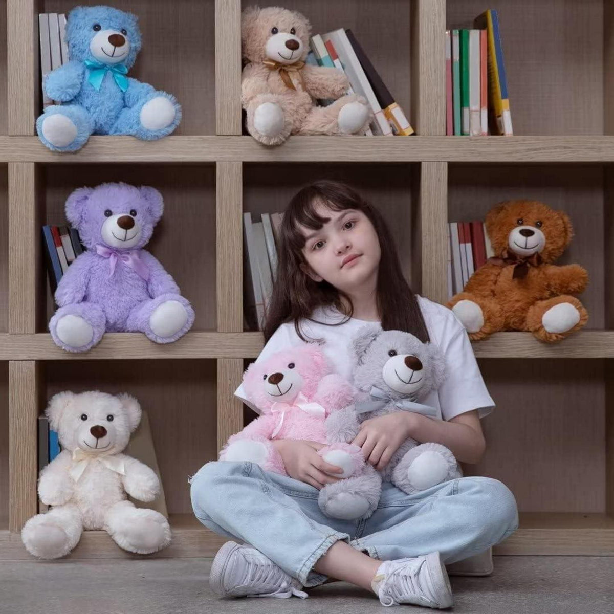 3x Süße Teddybären – Kawaii Plüschtiere 35cm