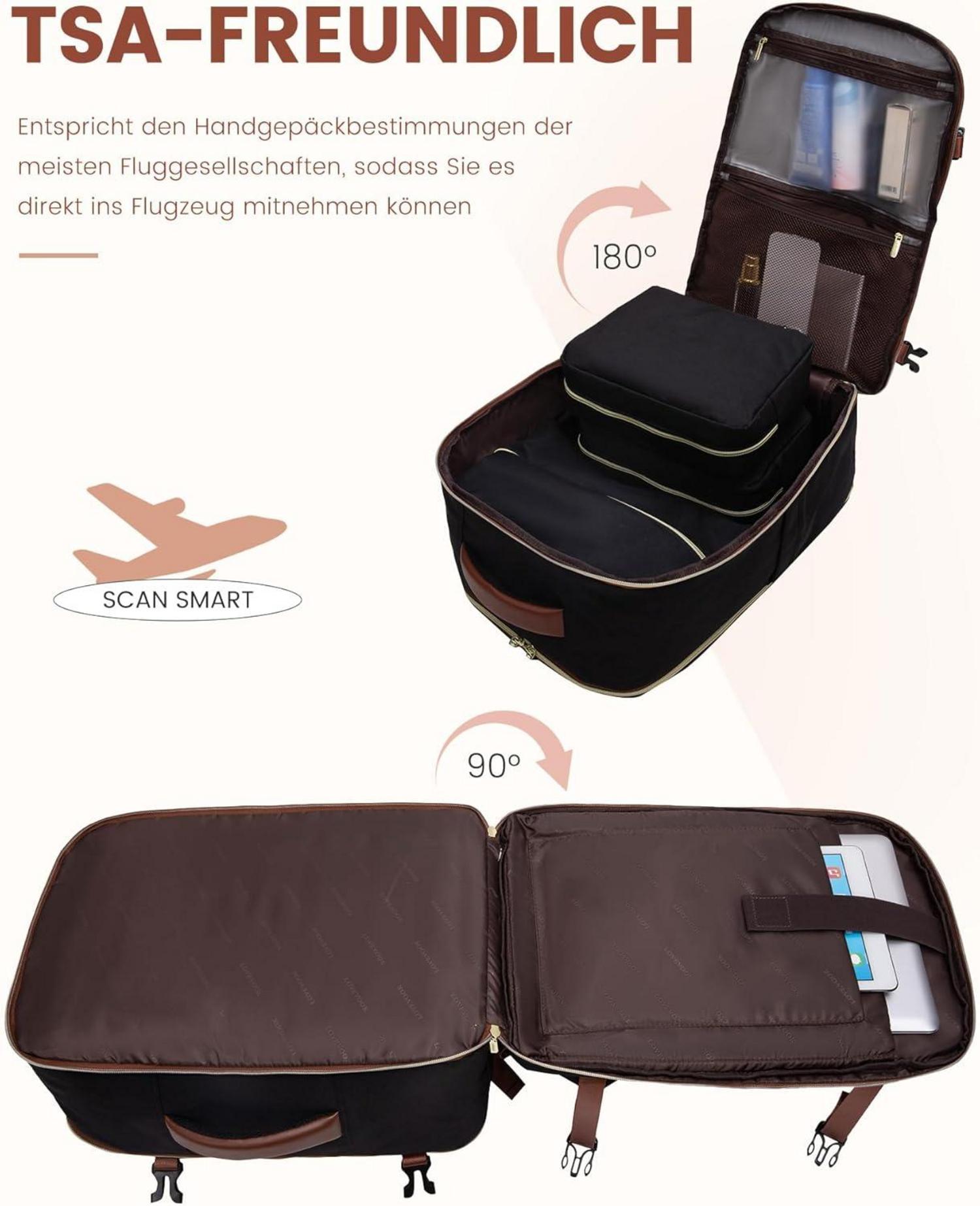 Großer Damen Rucksack 18 Zoll Laptop Reiserucksack Flugzeug Business Travel