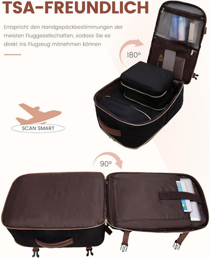 Großer Damen Rucksack 18 Zoll Laptop Reiserucksack Flugzeug Business Travel