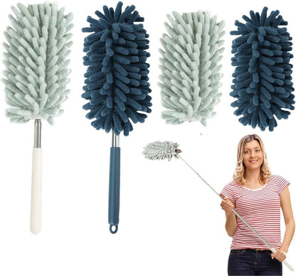 Staubwedel Teleskop Ausziehbar Lang Waschbar 80cm 4er Set