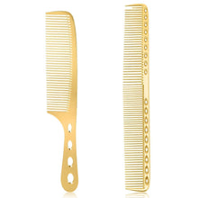 2er Set Profi Aluminium Friseurkamm Gold Antistatisch Herren