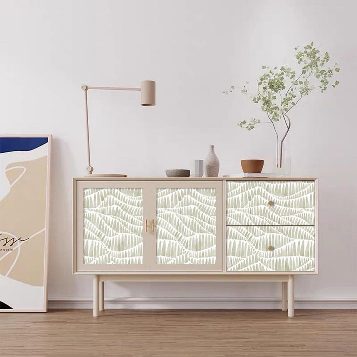 Selbstklebende Geometrie Streifen Tapete 44 x 300 cm - Wasserdicht & Modern