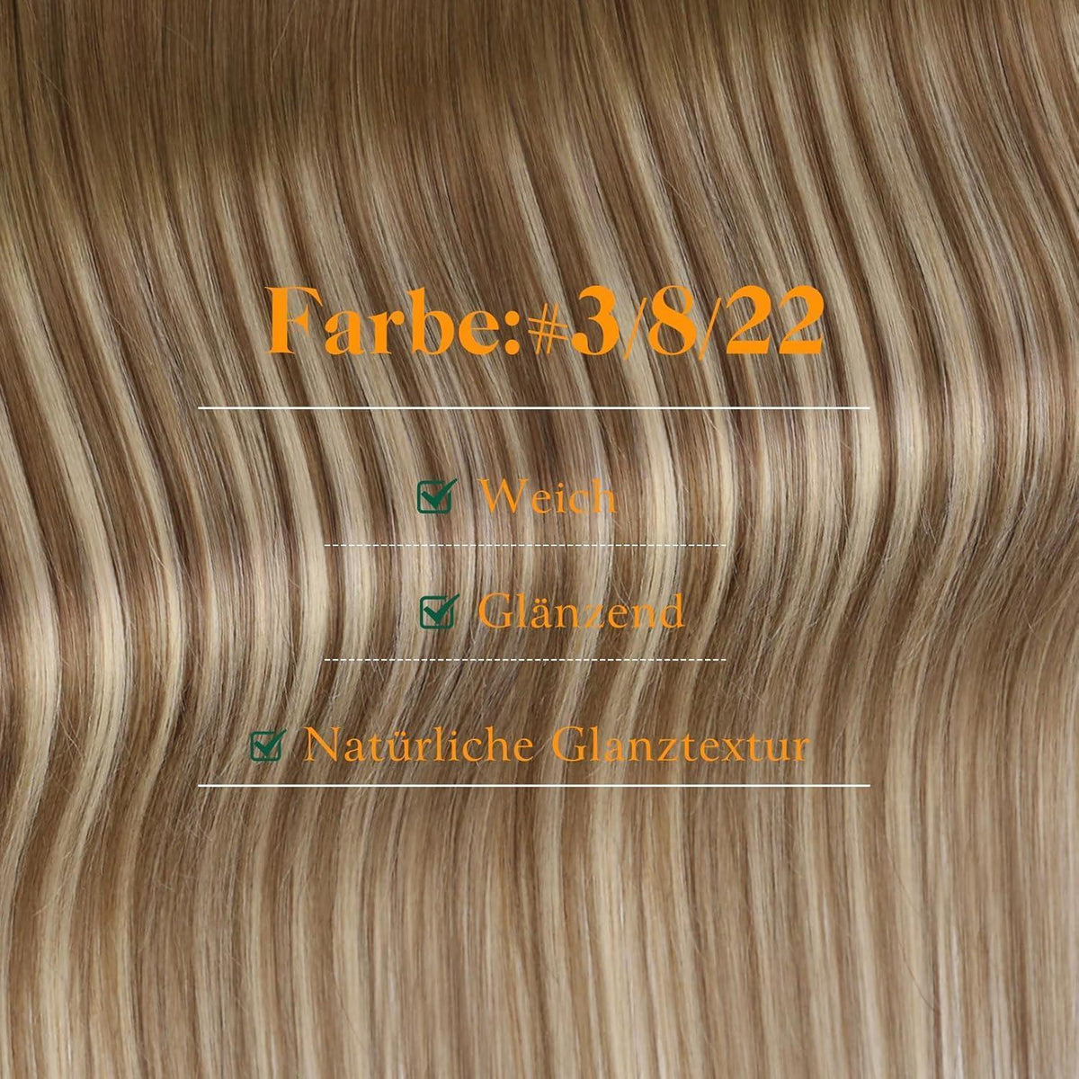 Echthaar Tape Extensions Blond Ombre 50cm