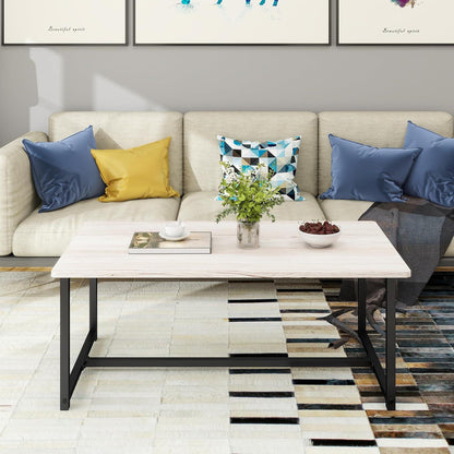 Vintage Couchtisch mit Stauraum, Metallgestell und Eiche Ablage
