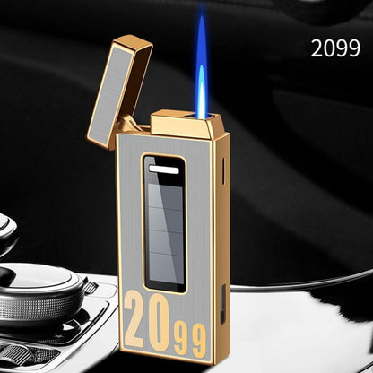 Winddichtes Solar-Feuerzeug in Schwarz/Gold - Nachfüllbar & elegant - Geschenkkarton - Männergeschenk