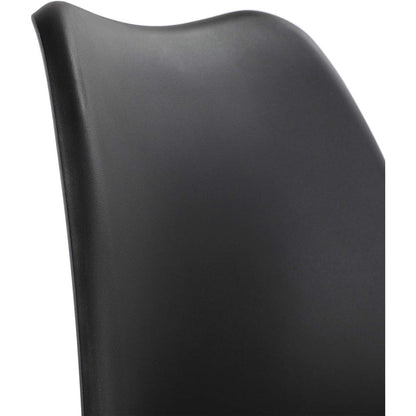 Esszimmergruppe Eiche-Schwarz mit 6 Stühlen (110cm)